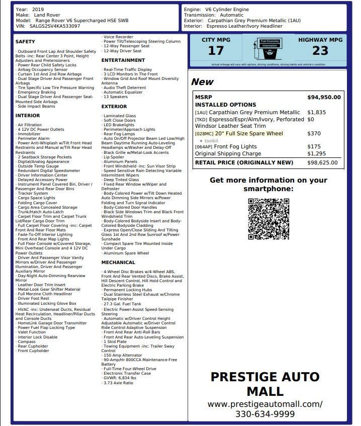 Used 2019 Land Rover Range Rover HSE AWD/4WD image 8