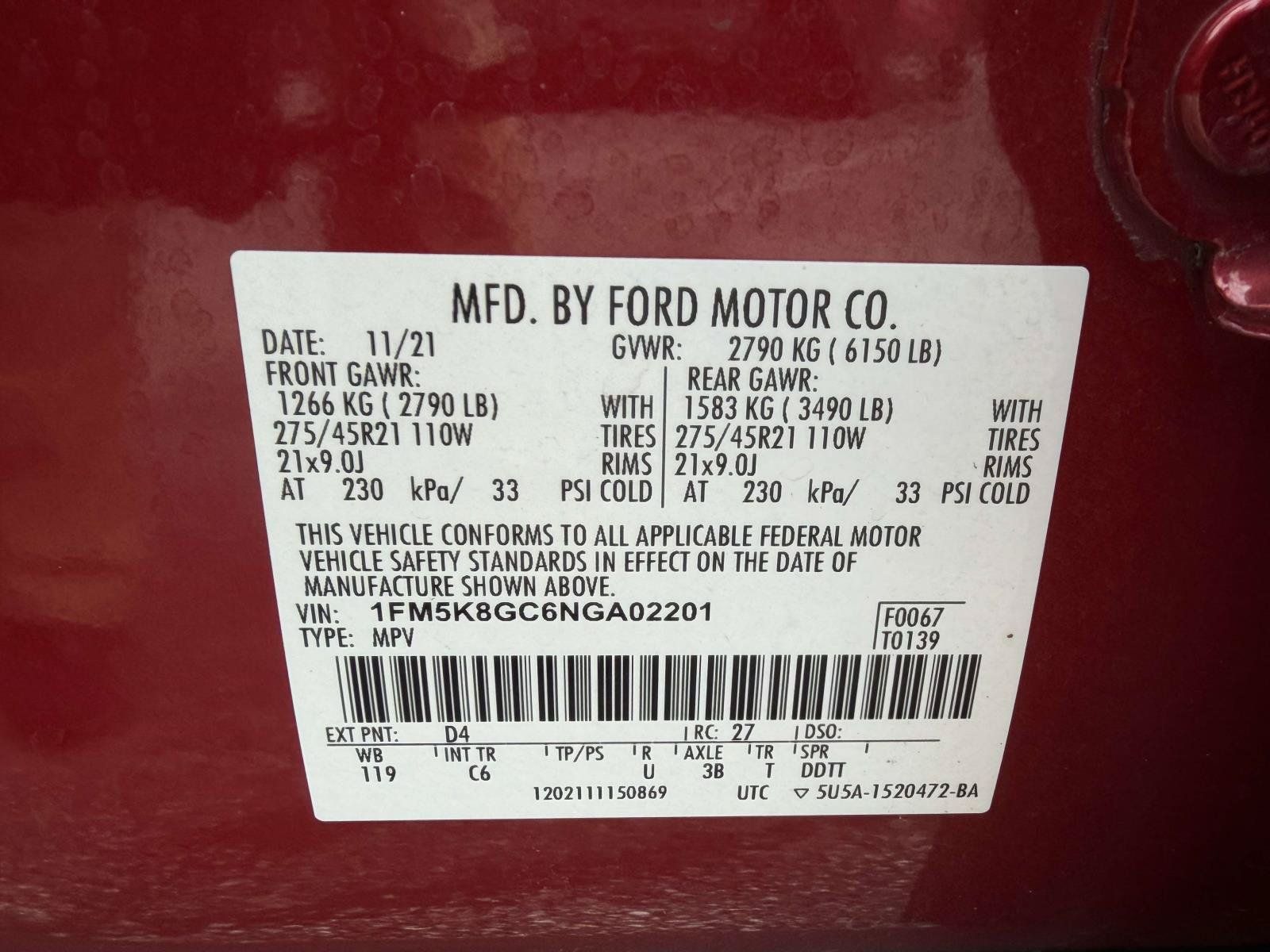 Used 2022 Ford Explorer ST w/ Equipment Group 401A AWD/4WD image 34