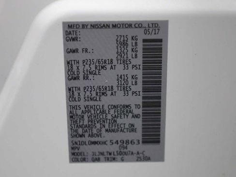 Used 2017 INFINITI QX60 AWD w/ Premium Plus Package image 40