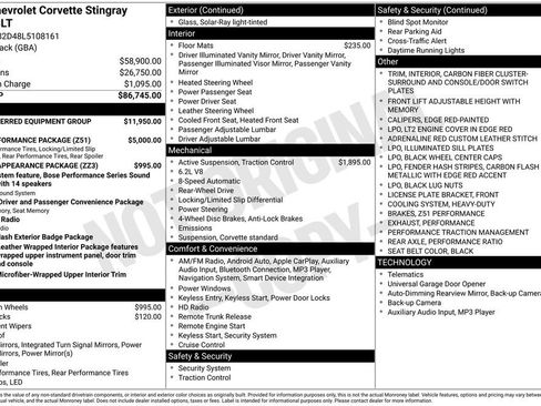 Used 2020 Chevrolet Corvette Stingray Premium Cpe w/ 3LT Preferred Equipment Group image 31