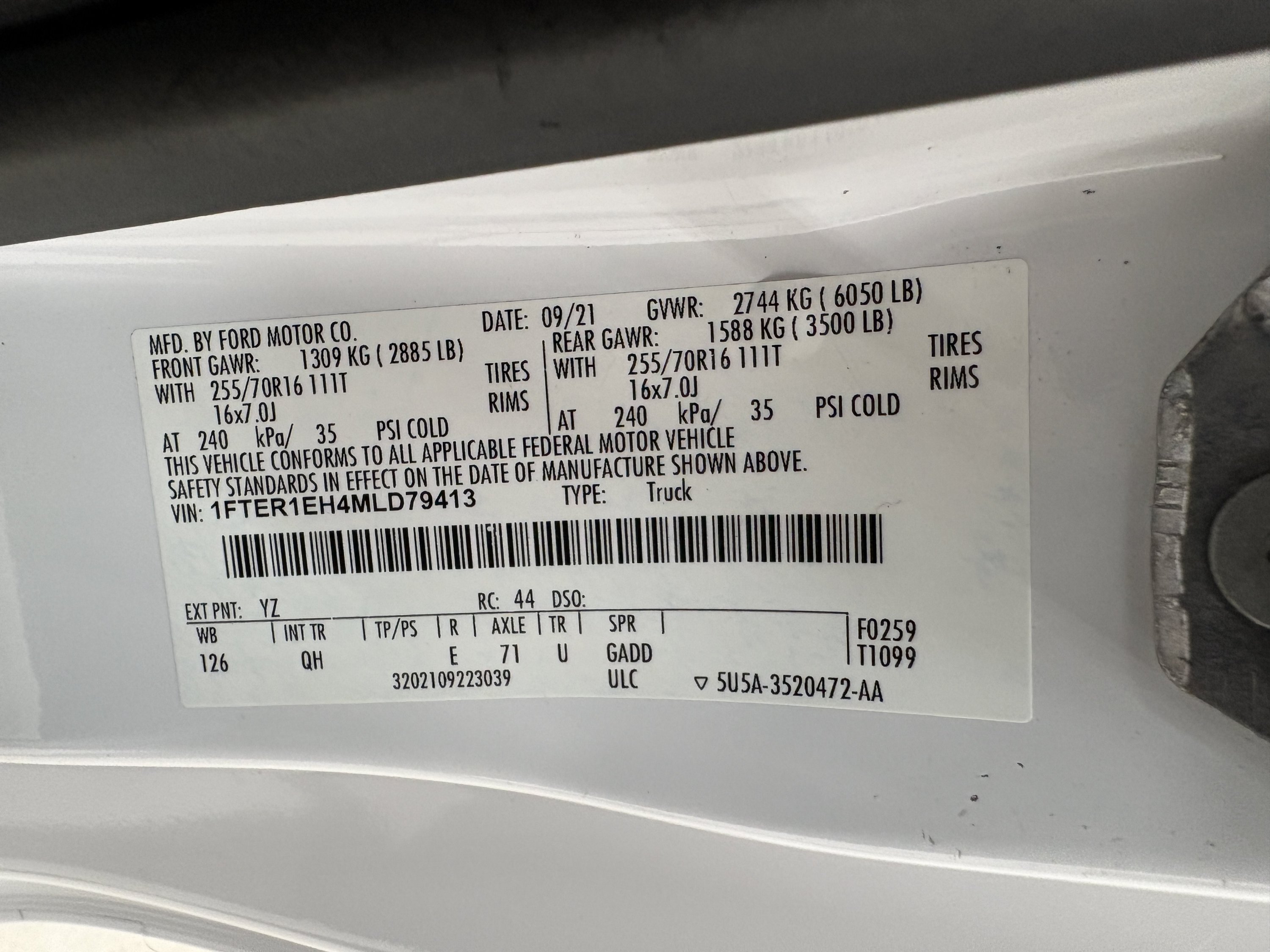 Used 2021 Ford Ranger XL w/ Equipment Group 101A High RWD image 33