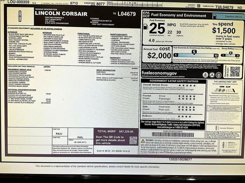 New 2026 Lincoln Corsair Premiere image 14