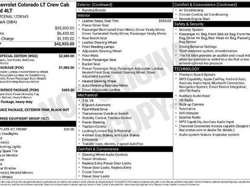 Used 2020 Chevrolet Colorado LT w/ Redline Special Edition AWD/4WD image 13