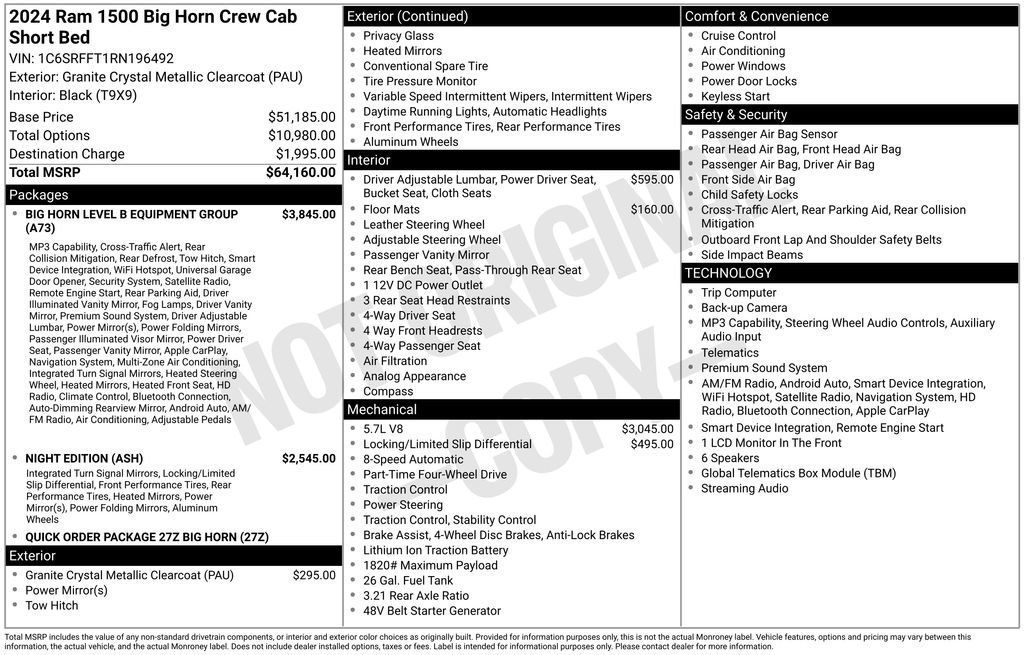 Used 2024 RAM 1500 Big Horn AWD/4WD image 5