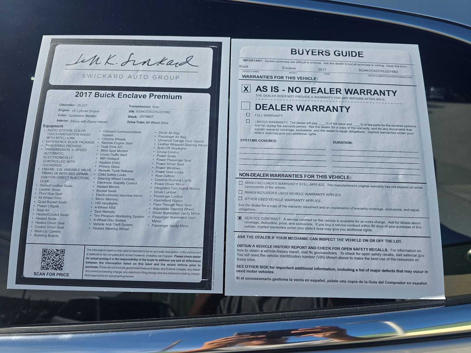 Used 2017 Buick Enclave Premium w/ Experience Buick Package AWD/4WD image 16