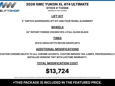 Used 2026 GMC Yukon XL AT4 Ultimate AWD/4WD image 1