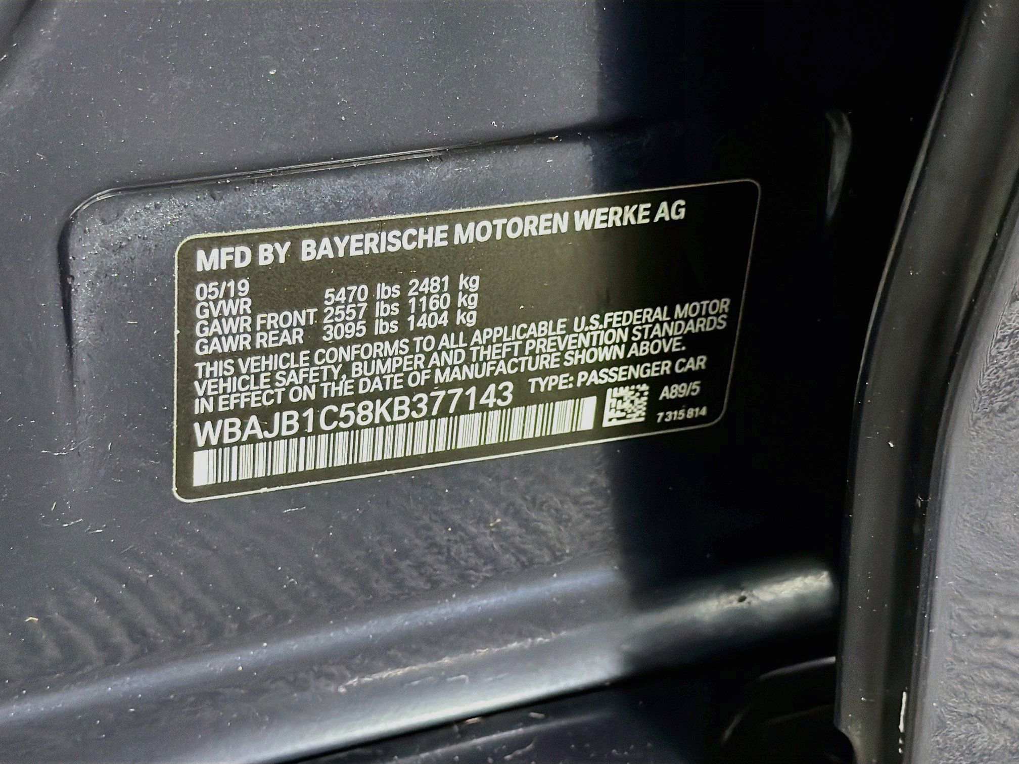 Used 2019 BMW 530e xDrive w/ Luxury Package AWD/4WD image 12