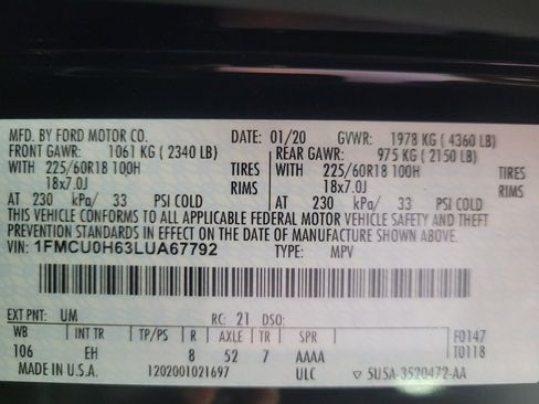 Used 2020 Ford Escape SEL image 33