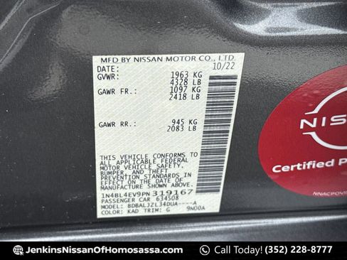 Certified 2023 Nissan Altima 2.5 SL FWD image 41