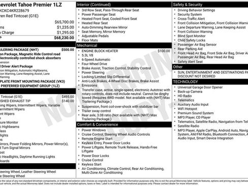 Used 2019 Chevrolet Tahoe Premier w/ Max Trailering Package AWD/4WD image 40