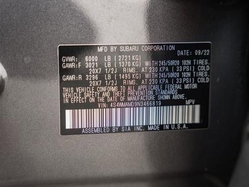 Used 2022 Subaru Ascent Limited image 42