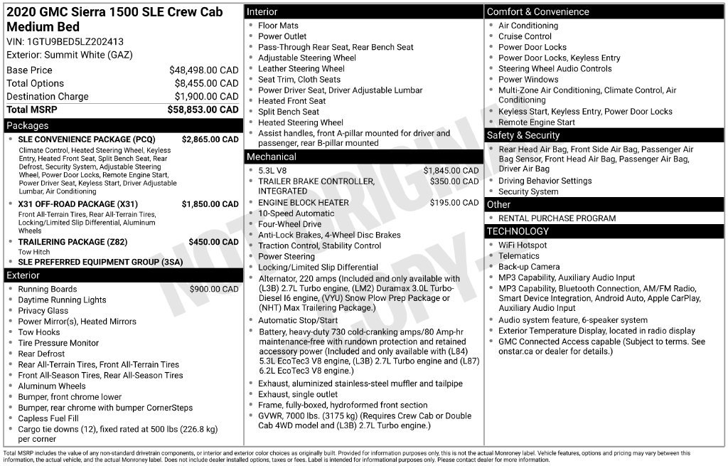 Used 2020 GMC Sierra 1500 SLE w/ SLE Convenience Package AWD/4WD image 38