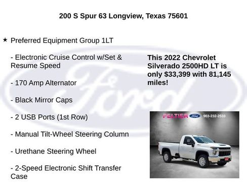 Used 2022 Chevrolet Silverado 2500 LT w/ Convenience Package AWD/4WD image 15