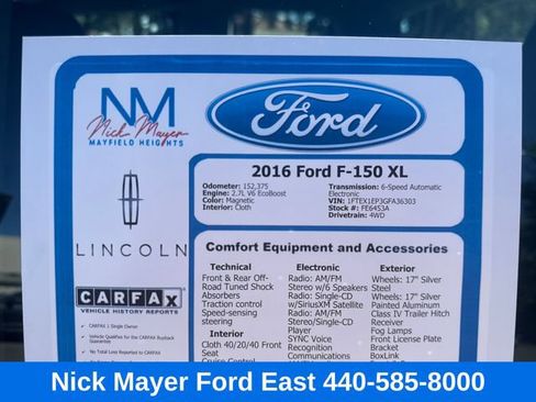 Used 2016 Ford F150 XL w/ Equipment Group 101A Mid AWD/4WD image 27