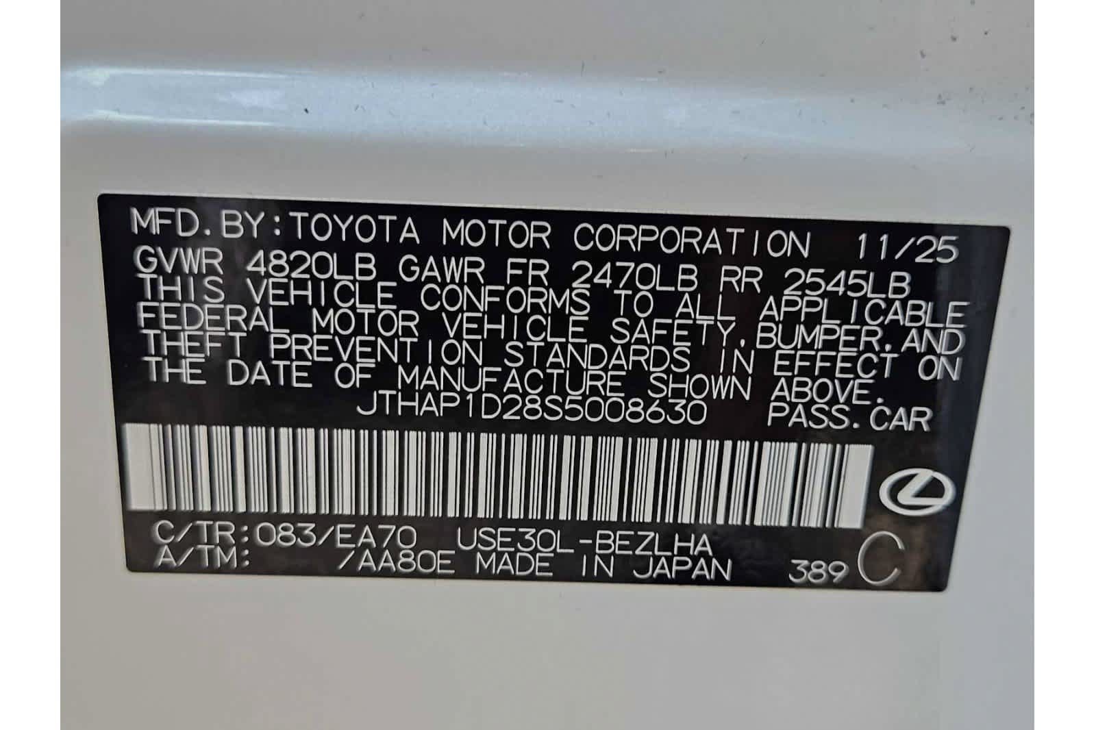 Used 2025 Lexus IS 500 w/ Accessory Package 2 RWD image 32