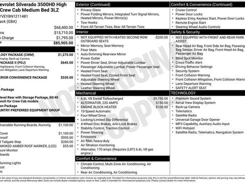 Used 2022 Chevrolet Silverado 3500 High Country w/ Technology Package AWD/4WD image 9