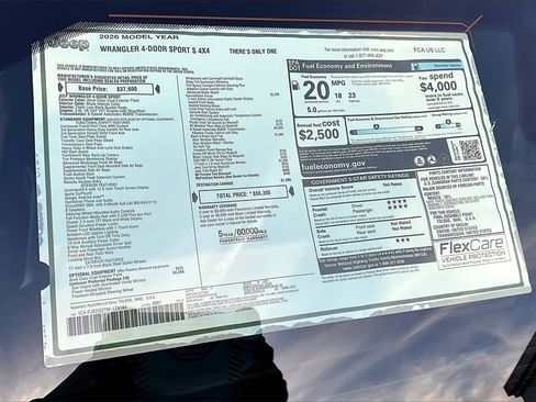 New 2026 Jeep Wrangler Sport S image 13