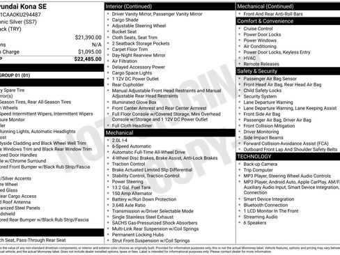 Used 2019 Hyundai Kona SE AWD/4WD image 4