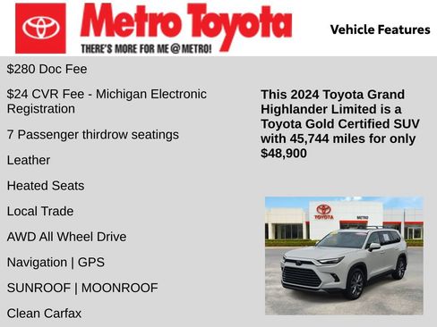 Certified 2024 Toyota Grand Highlander AWD image 6