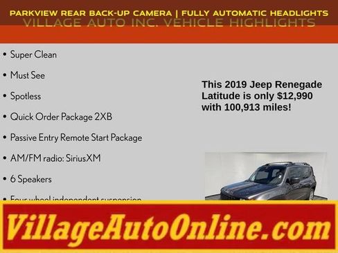 Used 2019 Jeep Renegade Latitude w/ Cold Weather Group AWD/4WD image 8