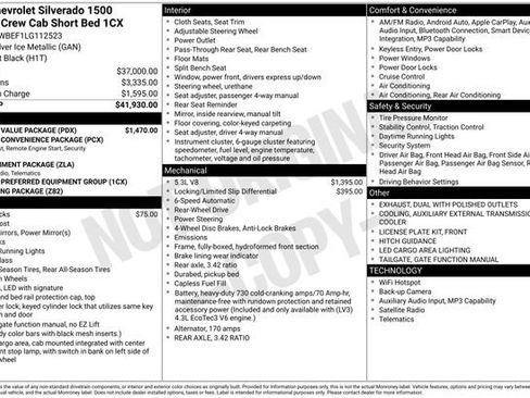 Used 2020 Chevrolet Silverado 1500 Custom w/ Custom Value Package image 7