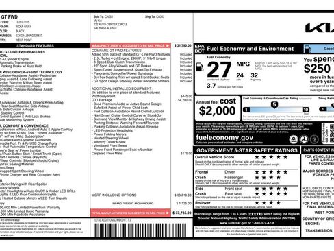 Used 2024 Kia K5 GT w/ GT1 Package FWD image 2