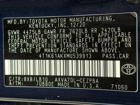 Used 2021 Toyota Camry XSE w/ Carpet Mat Package (TMS) image 33