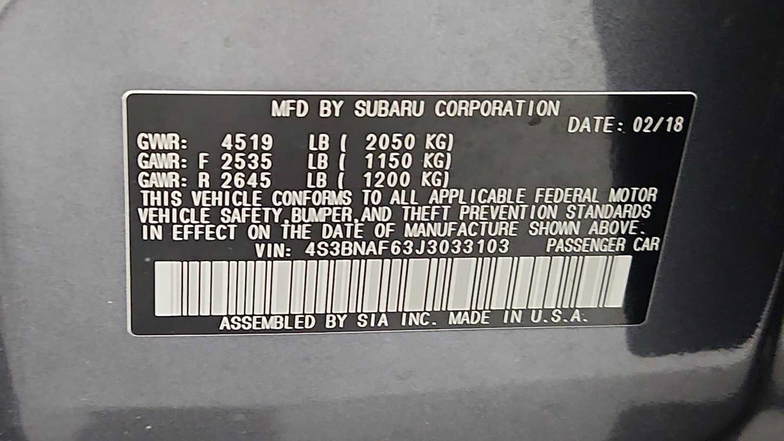 Used 2018 Subaru Legacy 2.5i Premium w/ Eyesight & BSD & Rcta & HBA AWD/4WD image 11