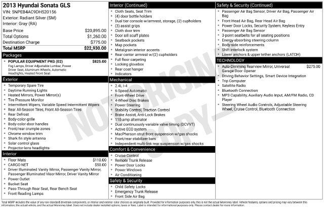 Used 2013 Hyundai Sonata GLS w/ Popular Equipment Pkg FWD image 2
