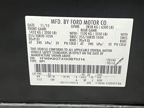 Used 2016 Ford Explorer Sport w/ Equipment Group 401A image 32