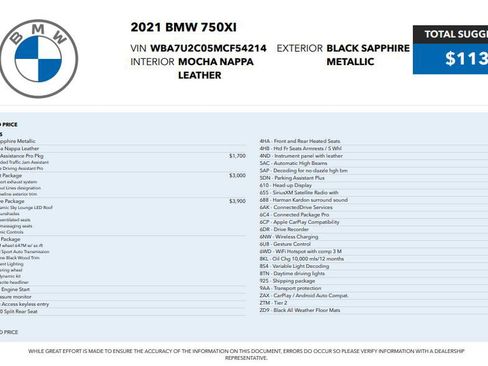 Used 2021 BMW 750i xDrive w/ Executive Package image 5