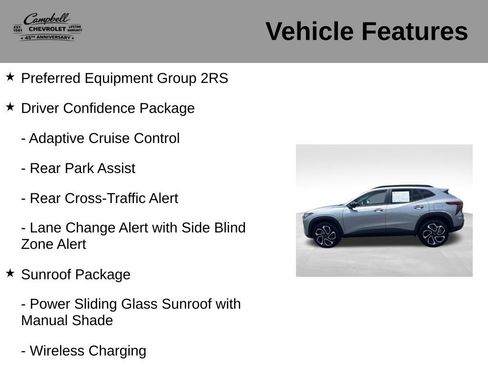 Used 2025 Chevrolet Trax RS w/ Sunroof Package FWD image 5