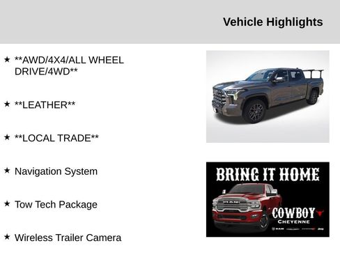Used 2025 Toyota Tundra Platinum w/ Tow Tech Package AWD/4WD image 2