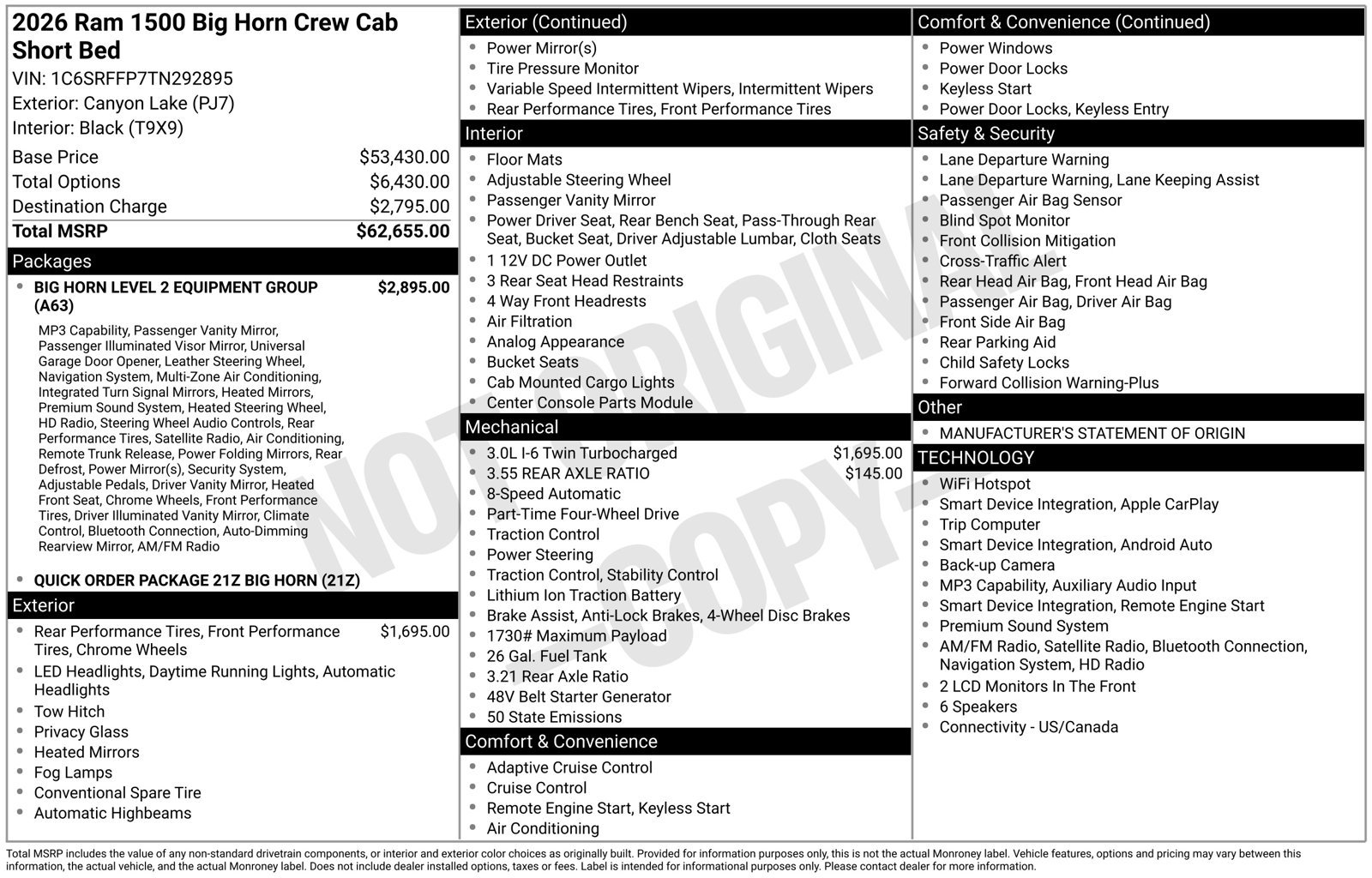 Used 2026 RAM 1500 Big Horn AWD/4WD image 46