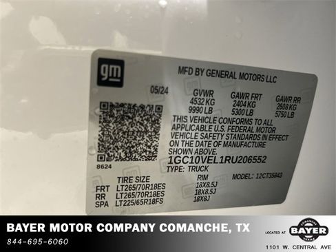 New 2024 Chevrolet Silverado EV W/T image 37