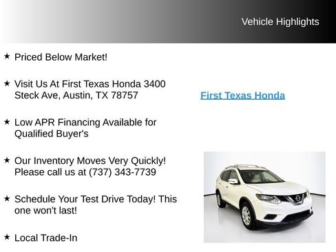 Used 2016 Nissan Rogue S w/ Appearance Package FWD image 10