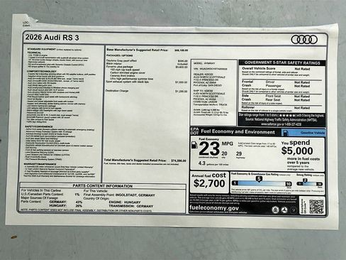 New 2026 Audi RS 3 image 35