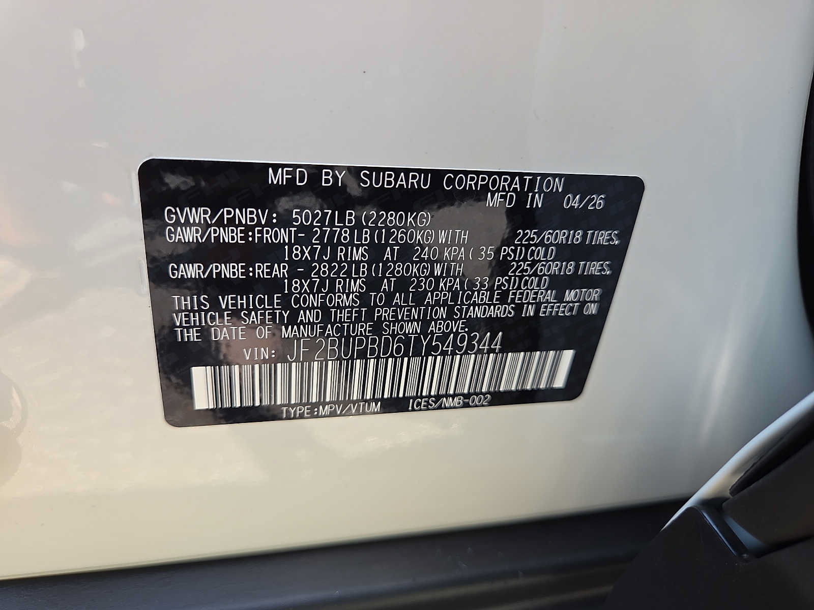 New 2026 Subaru Outback Premium AWD/4WD image 9