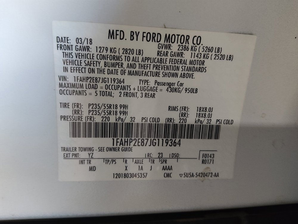 Used 2018 Ford Taurus SEL w/ Equipment Group 201A FWD image 33