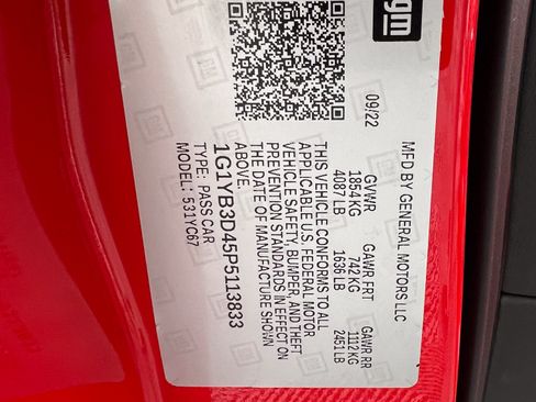 Used 2023 Chevrolet Corvette Stingray Preferred Conv w/ Battery Protection Package RWD image 29