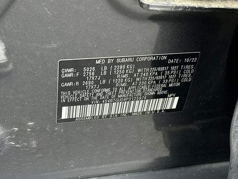 Certified 2023 Subaru Outback Wilderness AWD/4WD image 33