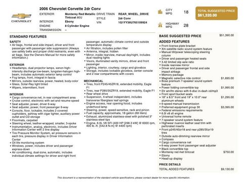 Used 2006 Chevrolet Corvette Convertible w/ Preferred Equipment Group image 2