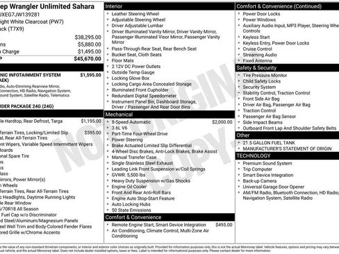 Used 2018 Jeep Wrangler Unlimited Sahara image 5