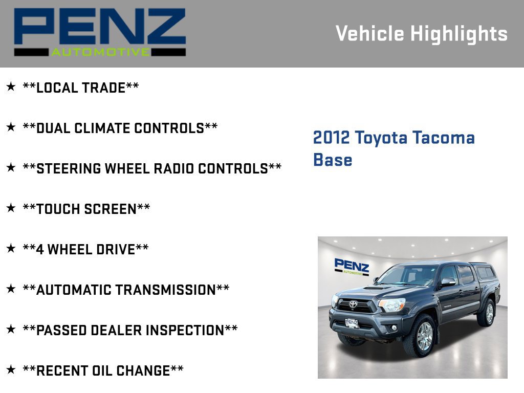 Used 2012 Toyota Tacoma 4x4 Double Cab w/ TRD Sport Upgrade Pkg image 6