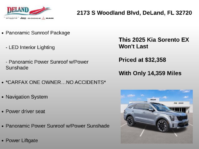 Used 2025 Kia Sorento EX w/ Panoramic Sunroof Package FWD image 7