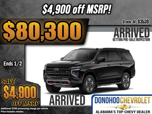 New 2026 Chevrolet Tahoe Z71 w/ Z71 Off-Road Package image 1