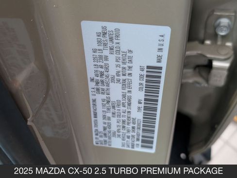 New 2025 MAZDA CX-50 AWD 2.5 Turbo w/ Cargo Package image 28