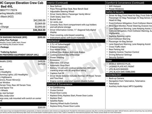 New 2026 GMC Canyon Elevation w/ LPO, Black Badging Package image 11