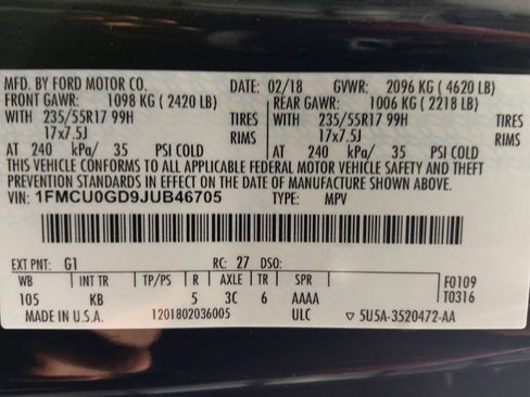 Used 2018 Ford Escape SE w/ SE Sync 3 Package FWD image 33