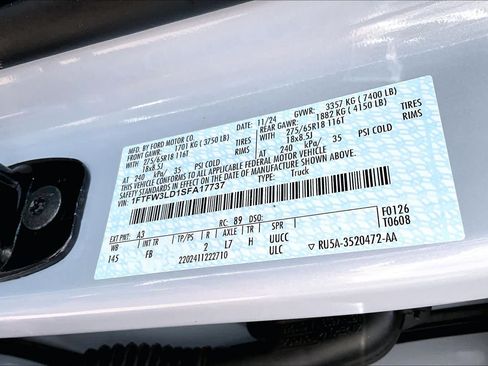 Certified 2025 Ford F150 XLT w/ Equipment Group 301A Standard AWD/4WD image 34